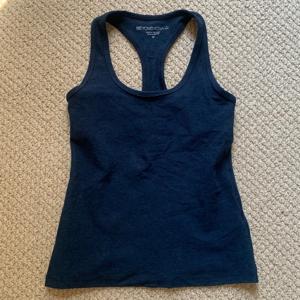 Beyond Yoga Spacedye Racerback Tank XS in Nocturnal Navy